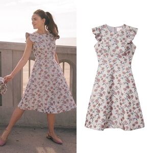 NWT Gal Meets Glam Lola Dancing Daisy Jacquard Midi Dress sz 6P